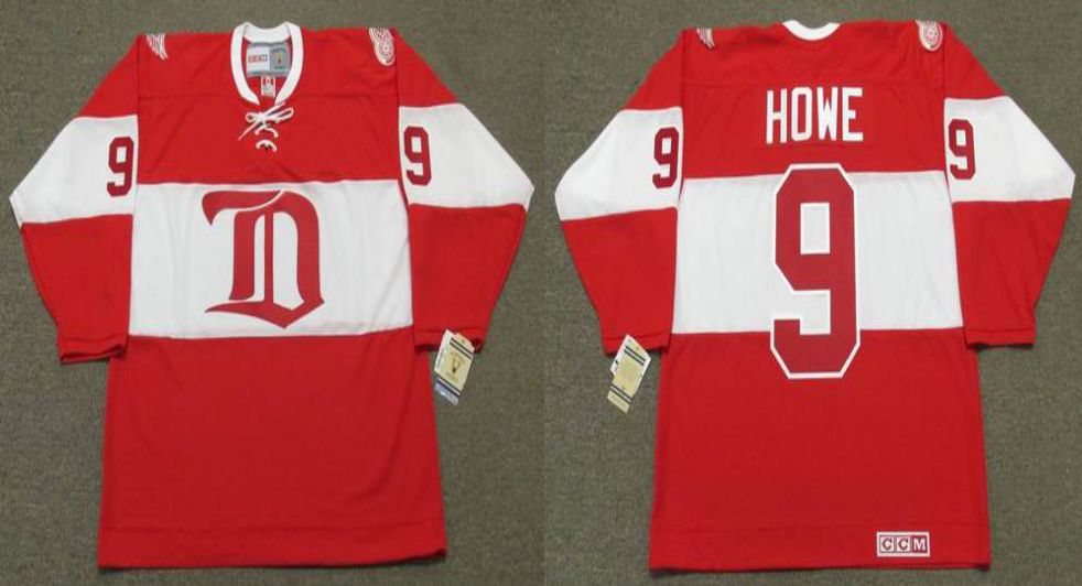 2019 Men Detroit Red Wings #9 Howe Red CCM NHL jerseys->detroit red wings->NHL Jersey